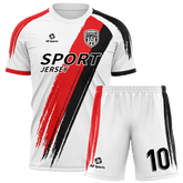 白斜線サッカー ユニフォーム